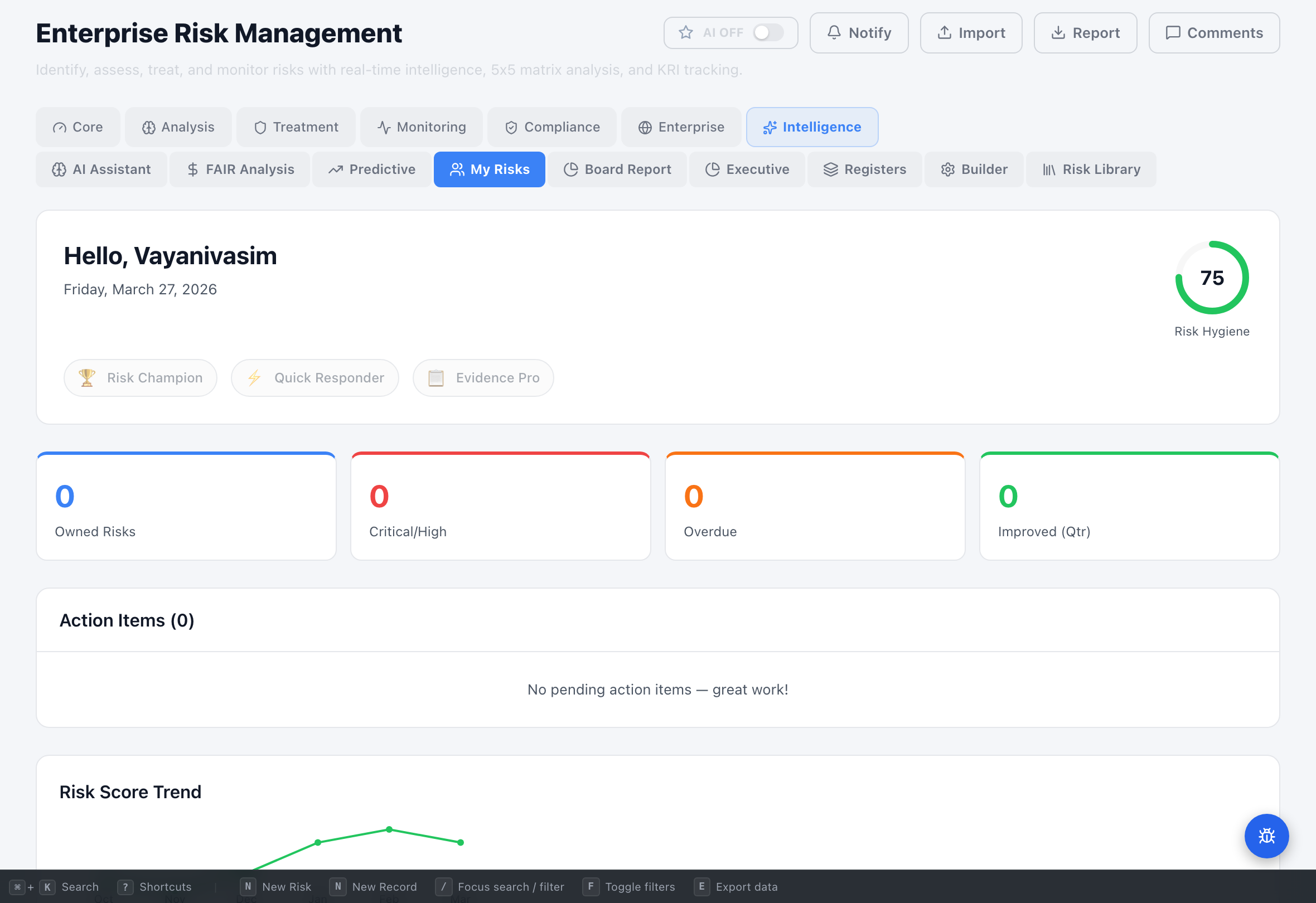 Risk Management — view 8