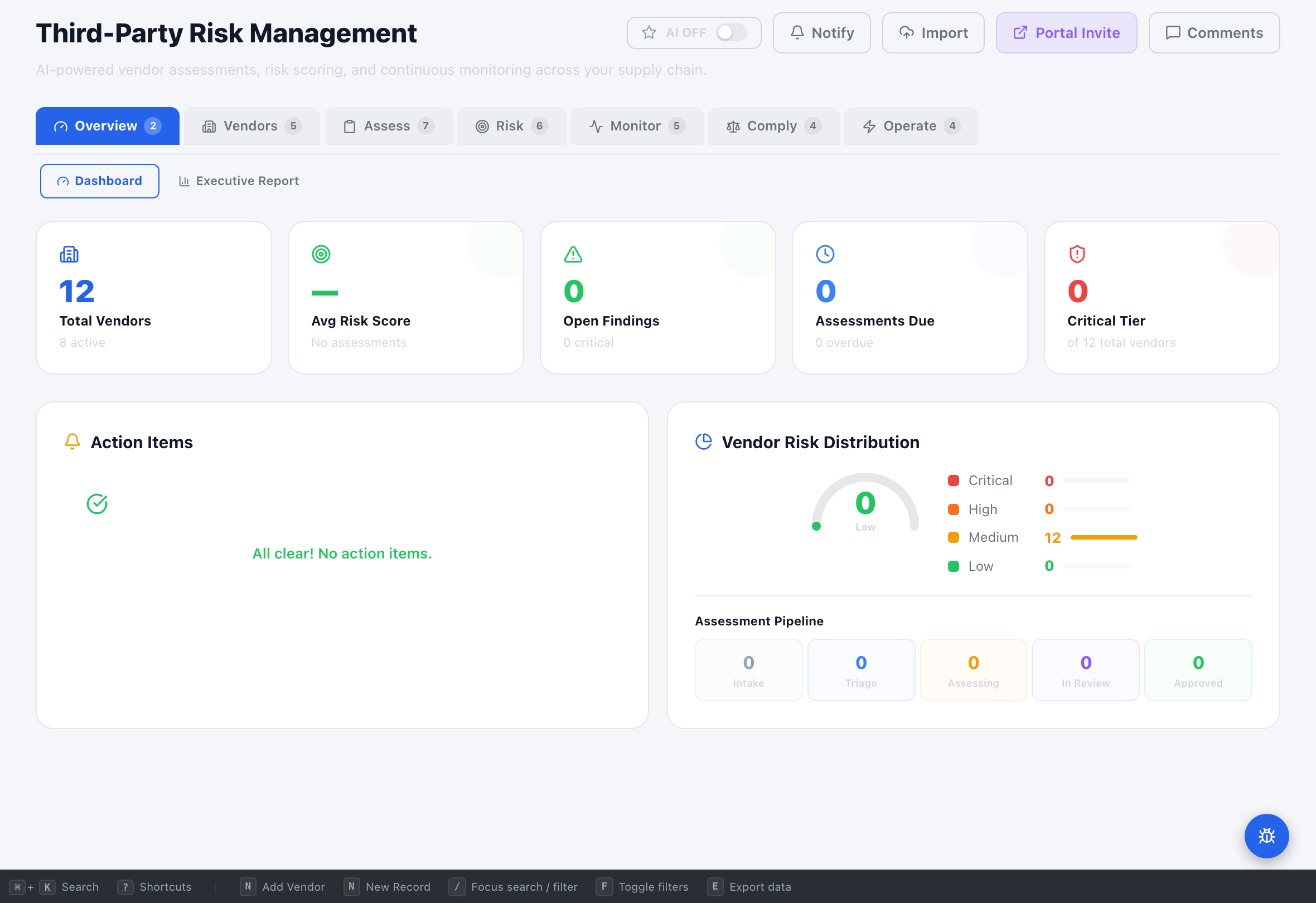 Vendor Risk Management — Compliance Enablers platform
